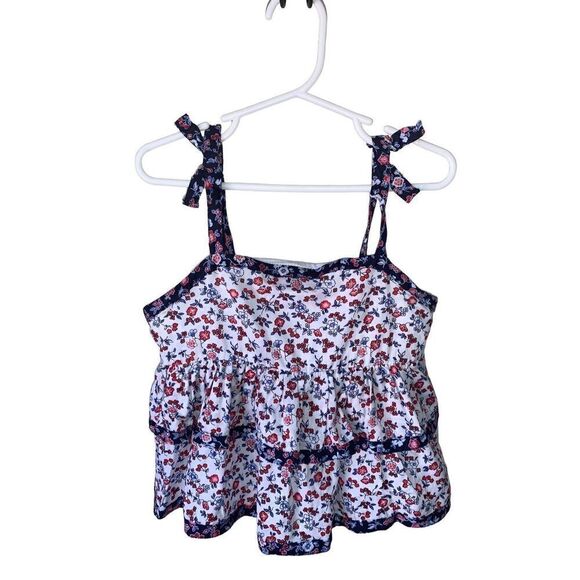 Janie & Jack Ditsy Floral Tiered Top Size 6 Girls - Picture 4 of 10